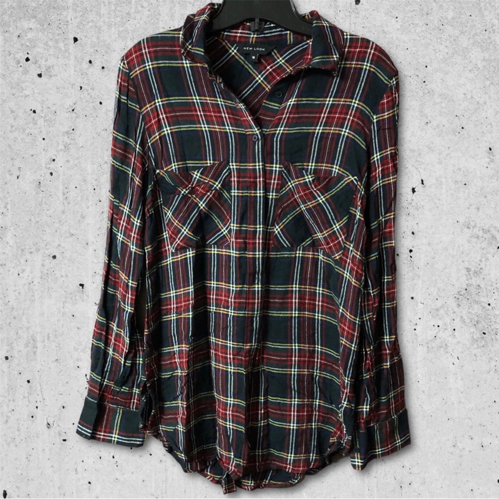 NEWLOOK • Lightweight Plaid Shirt • Size UK 10